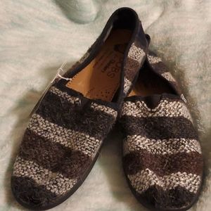 wool like bobs striped womens 10